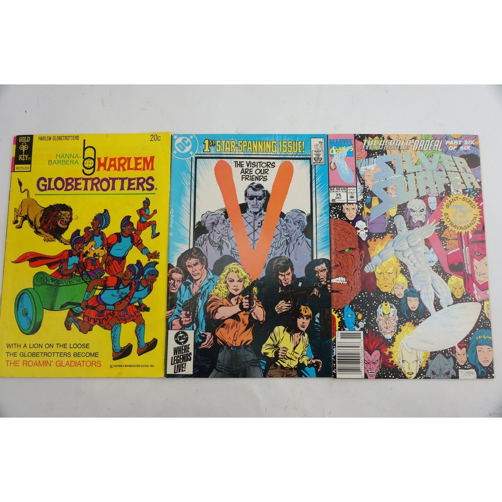 Marvel‎ DC Gold Key Comic Lot Silver Surfer 75 V 1 Harlem Globetrotters Good
